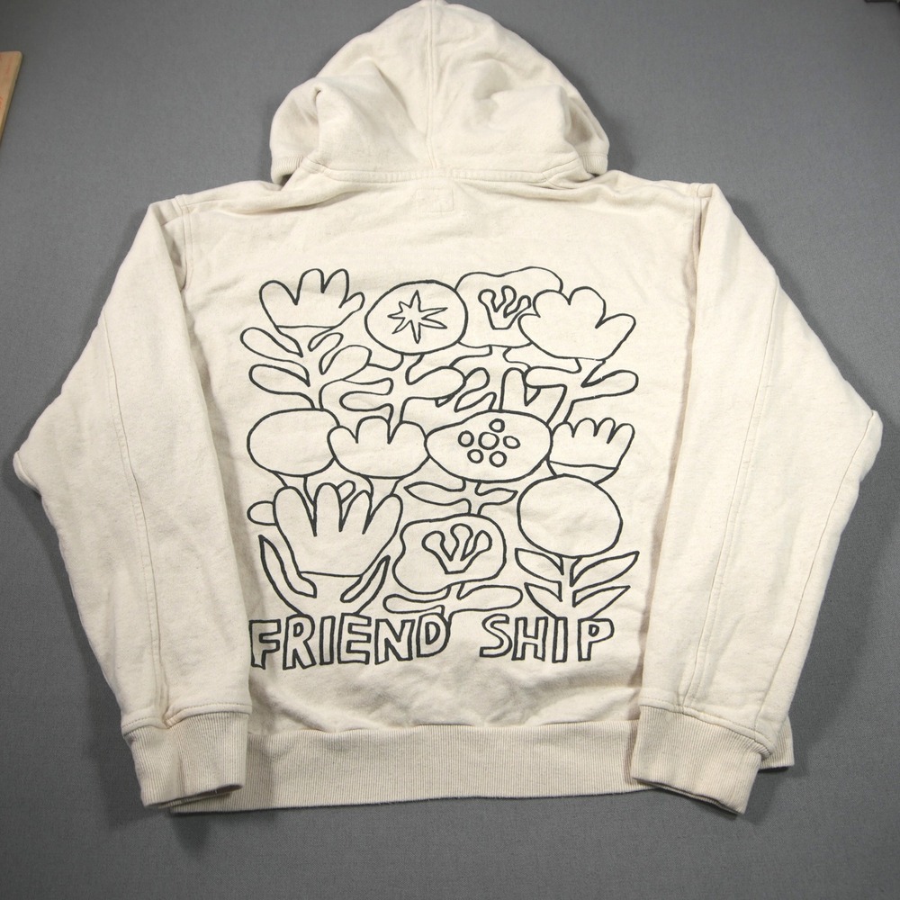 Levi's Friendship Floral Back Hit Women Hoodie XS Skate Cream  Line Art Relaxed
